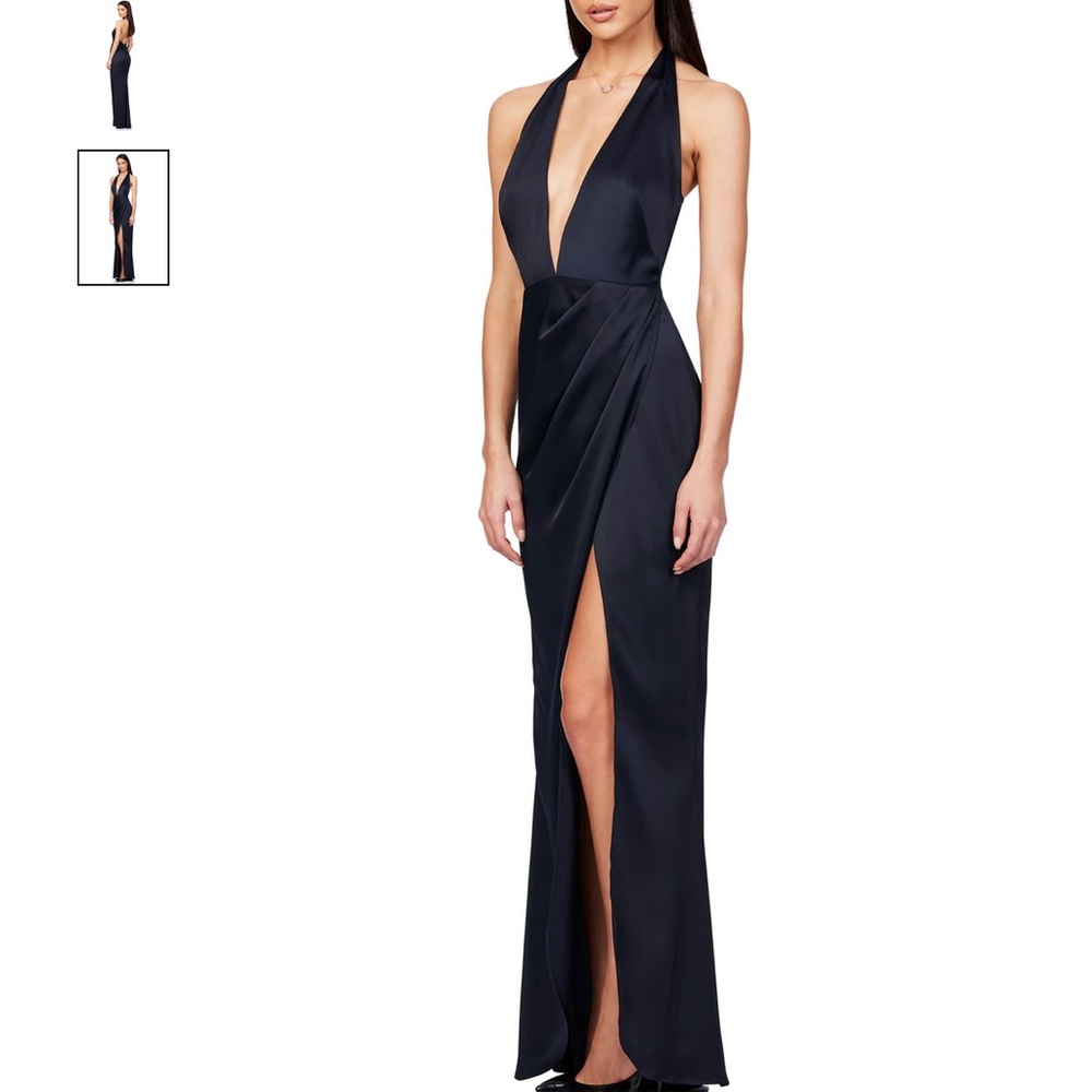 Satin plunge gown